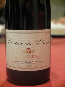 Château des Adouzes Faugères 2010
