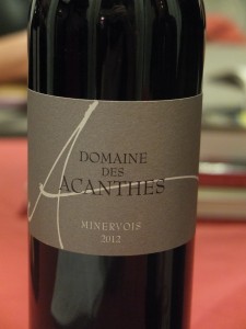 Domaine des Acanthes Minervois 2012 
